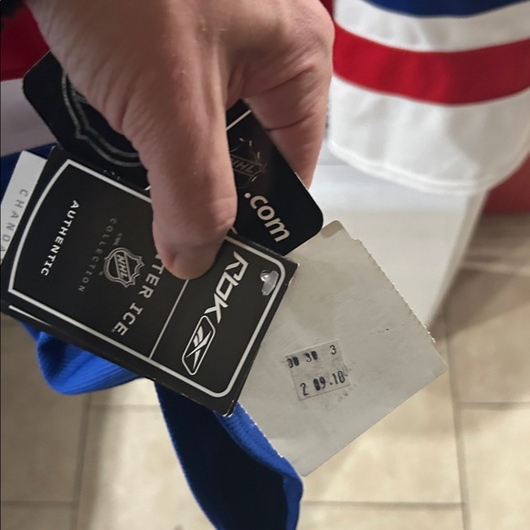 NY Rangers Authentic Hockey Jersey with Red and White Details. Brand new! - Picture 6 of 8